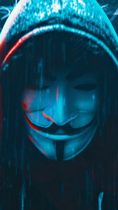 Technology Anonymous, Mask, Hood, 1080x1920