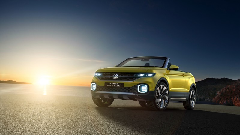 Volkswagen T-cross, Geneva Auto Show 2016, crossover, yellow