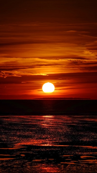Earth Sunset, Nature, Sun, Sky, 1080x1920