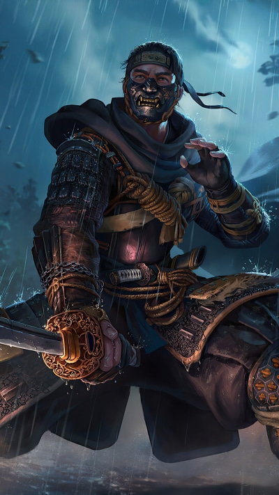 Video Game Ghost of Tsushima, Warrior, Samurai, 1080x1920