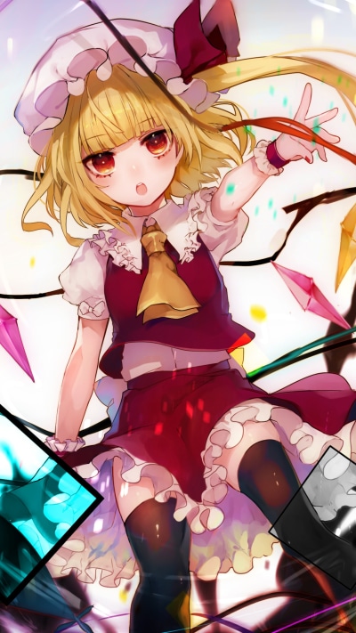 Anime Touhou, Flandre Scarlet, 1080x1920