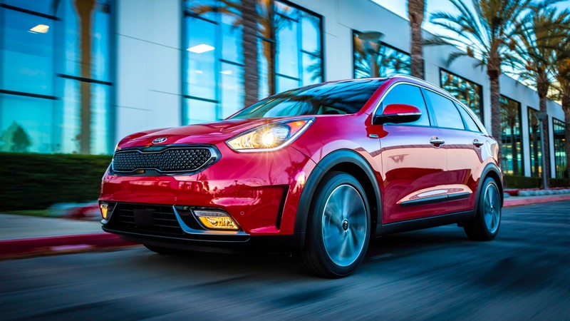 Kia Niro US-spec, Chicago Auto Show 2016, hybrid, electric cars, crossover, red