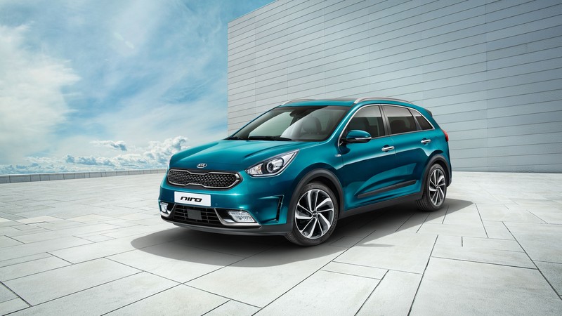 Kia Niro Worldwide, Geneva Auto Show 2016, hybrid, electric cars, crossover, blue