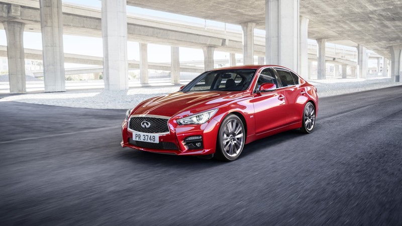 Infiniti Q50S 3.0t, Chicago auto show 2016, Hybrid, red
