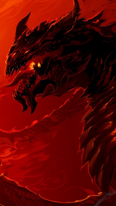 Fantasy Dragon, Red, 1080x1920