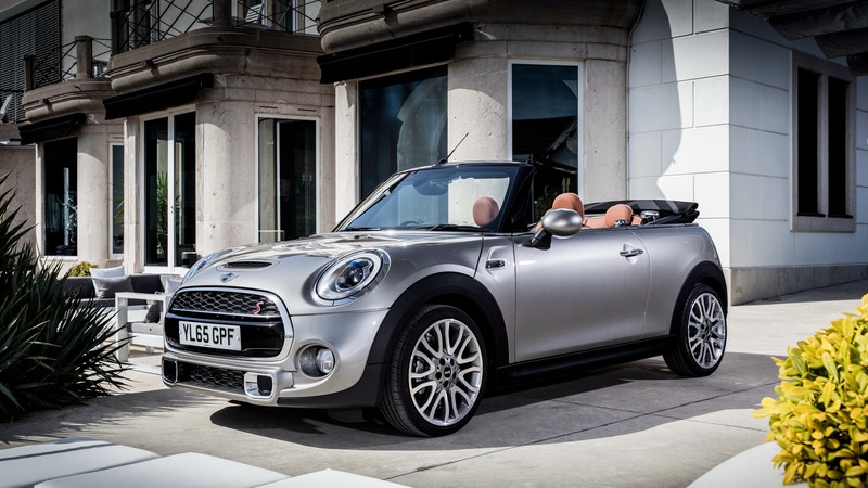 Mini Cooper S Cabrio, cabriolet, silver
