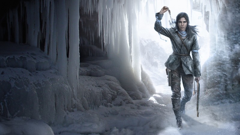 Rise of the Tomb Raider, Lara Croft, game, bow, ice, art, Best Games, sci-fi, PC, PS4, Xbox One