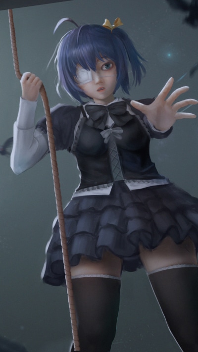Anime Love, Chunibyo and Other Delusions, Rikka Takanashi, 1080x1920