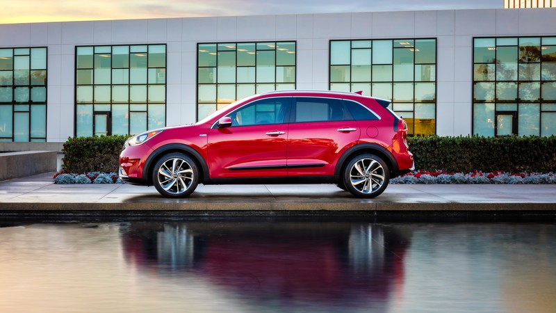 Kia Niro US-spec, Chicago Auto Show 2016, hybrid, electric cars, crossover, red