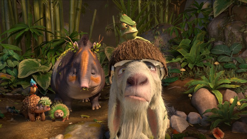 Robinson Crusoe, parrot, goat, Hedgehog, Best Animation Movies, cartoon