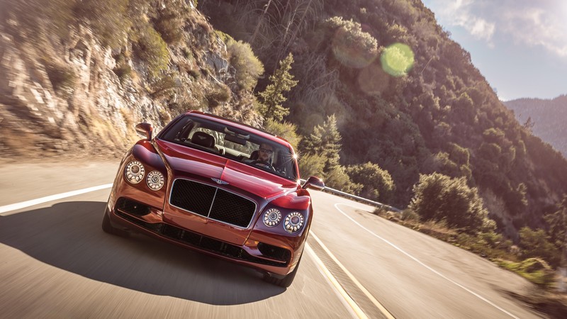 Bentley Flying Spur V8 S, Geneva Auto Show 2016, luxury, red