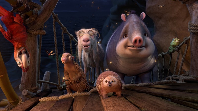 Robinson Crusoe, parrot, goat, Hedgehog, Best Animation Movies, cartoon