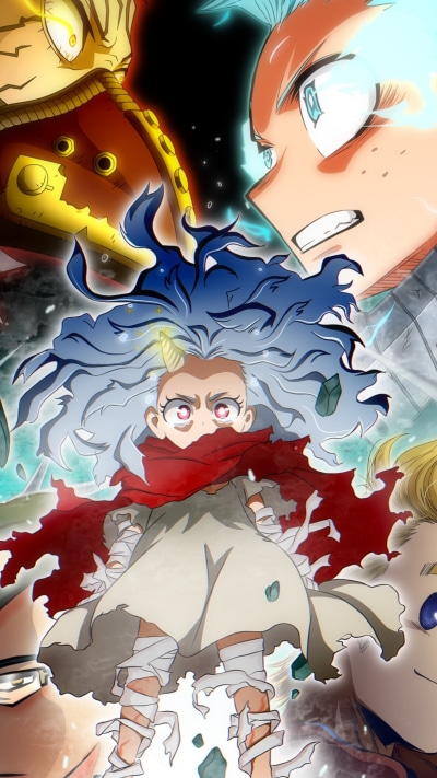 Anime My Hero Academia, Kai Chisaki, Eri (My Hero Academia), Izuku Midoriya, Mirai Sasaki, Mirio Togata, 1080x1920