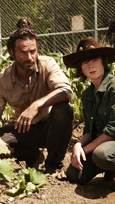 TV Show The Walking Dead, Chandler Riggs, Andrew Lincoln, Rick Grimes, Carl Grimes, 1080x1920