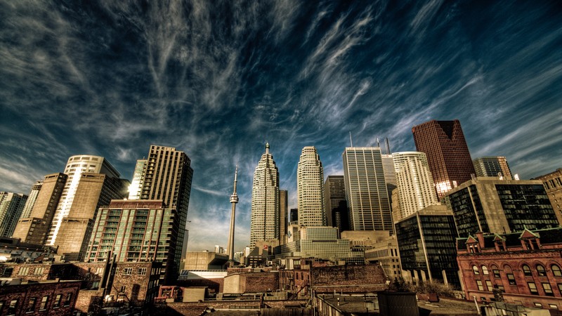 Toronto, Canada, downtown, sky, clouds, travel, vacation, booking