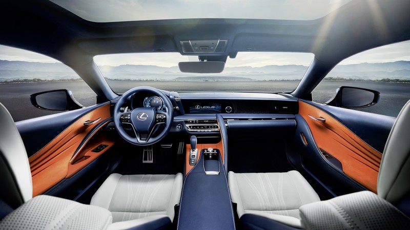 Lexus LC 500h EU-spec, Geneva Auto Show 2016, sport car, Hybrid, interior