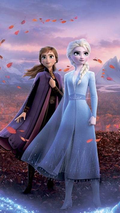 Movie Frozen 2, Anna (Frozen), Elsa (Frozen), 1080x1920