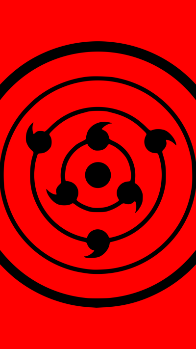 Anime Boruto, Minimalist, Rinnegan (Naruto), Naruto, Red, 1080x1920