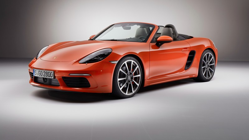 Porsche 718 Boxster S, sports car, red