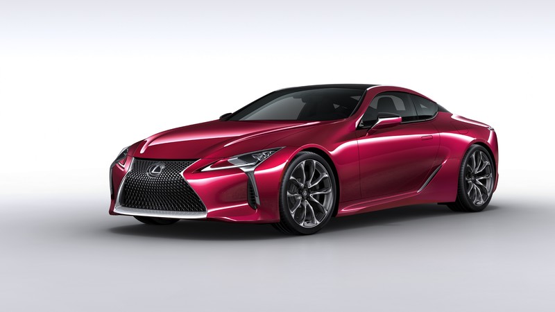 Lexus LC 500, detroit auto show 2016, sport car, red