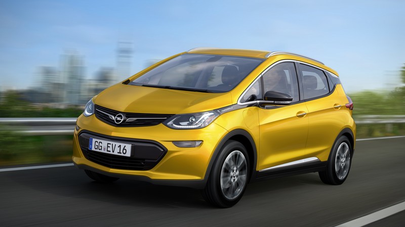 Opel Ampera-e, Geneva International Motor Show 2016, electric cars, yellow