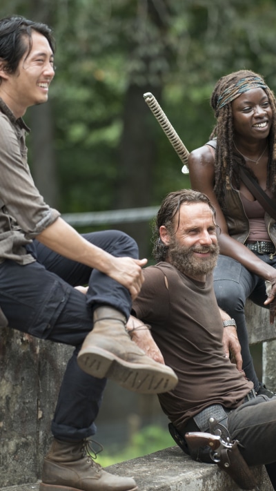 TV Show The Walking Dead, Andrew Lincoln, Rick Grimes, Danai Gurira, Glenn Rhee, Michonne (The Walking Dead), 1080x1920