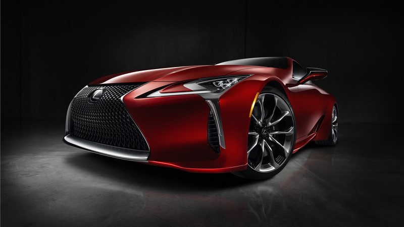 Lexus LC 500, detroit auto show 2016, red