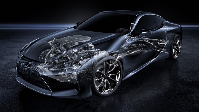 Lexus LC 500, detroit auto show 2016, red