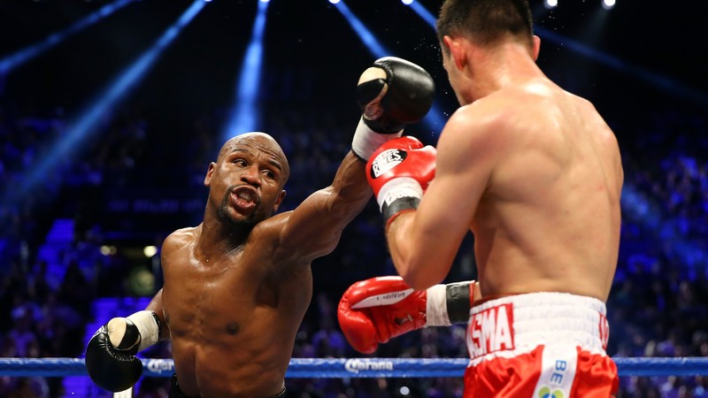 boxing, Floyd Mayweather, American boxer, ring, light