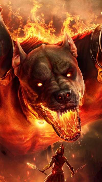 Video Game Assassins Creed Odyssey, Cerberus, Assassins Creed, 1080x1920