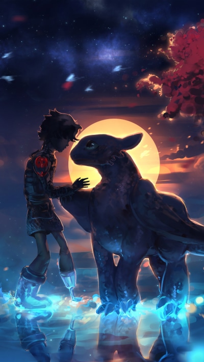 Movie How to Train Your Dragon: The Hidden World, Hiccup (How To Train Your Dragon), Dragon, Toothless (How To Train Your Dragon), 1080x1920
