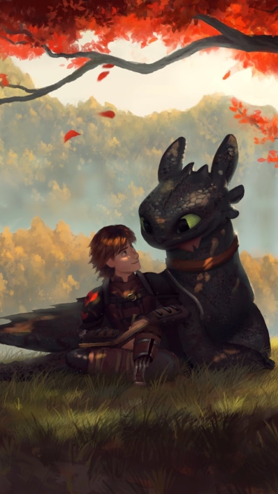 Movie How To Train Your Dragon, Toothless (How To Train Your Dragon), Dragon, Hiccup (How To Train Your Dragon), 1080x1920