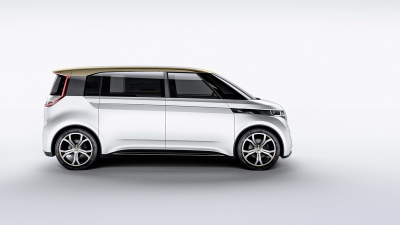 Volkswagen BUDD-e, CES 2016, electric microbus, silver