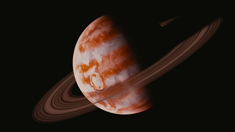 planet, orbit, space, black, 4k