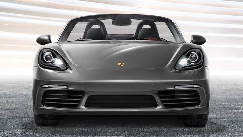 Porsche 718 Boxster, sports car, grey