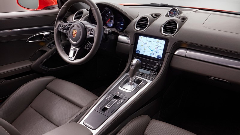 Porsche 718 Boxster S, sports car, interior