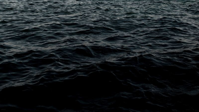 waves, ripples, dark, water, 4k