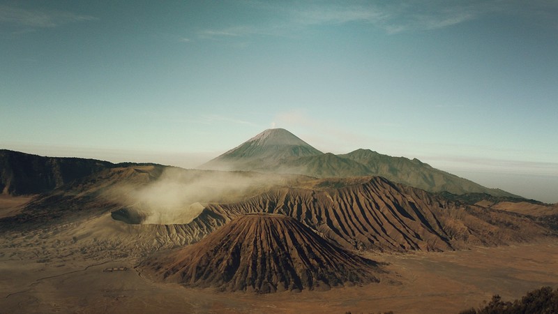 Bromo, 4k, Indonesia, volcano, sand