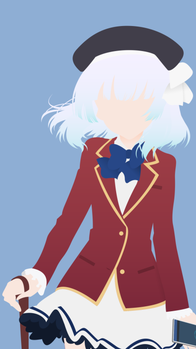 Anime Classroom of the Elite, Minimalist, Arisu Sakayanagi, Aqua Hair, 1080x1920