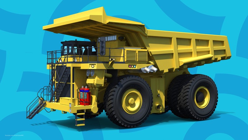 Komatsu 830E, dump truck, simulation