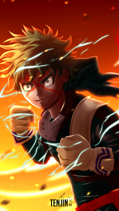 Anime My Hero Academia, Izuku Midoriya, 1080x1920