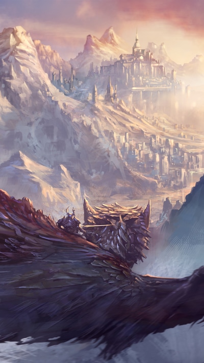 Fantasy Dragon, Mountain, Wings, 1080x1920