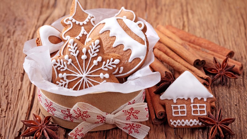 Christmas, New year, cookies, cinnamon