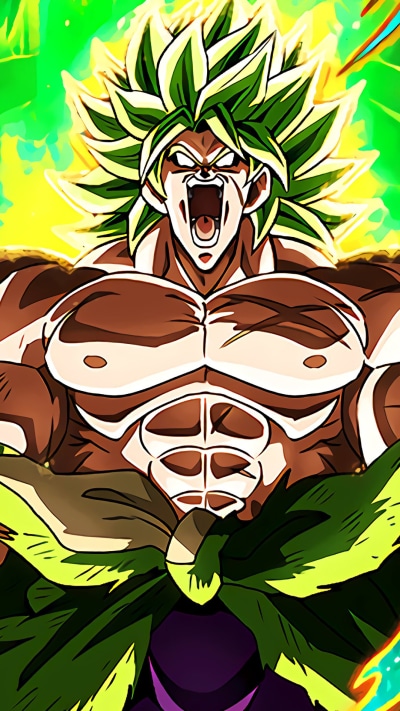 Anime Dragon Ball Super: Broly, Broly (Dragon Ball), Super Saiyan Green, 1080x1920