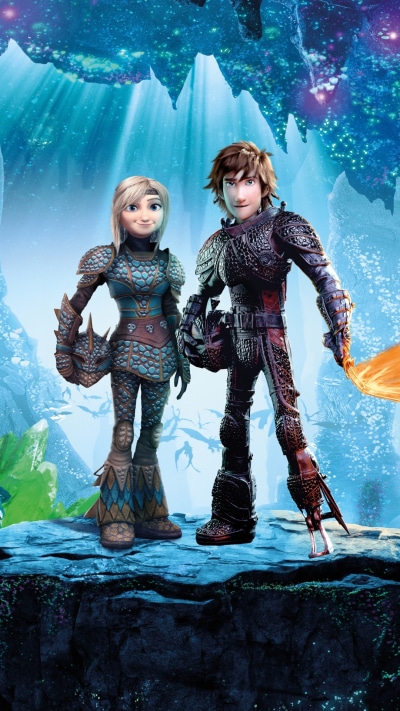 Movie How to Train Your Dragon: The Hidden World, Hiccup (How To Train Your Dragon), Astrid (How To Train Your Dragon), 1080x1920