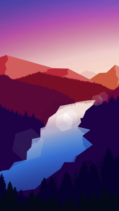 Artistic Minimalist, Landscape, Mountain, 1080x1920