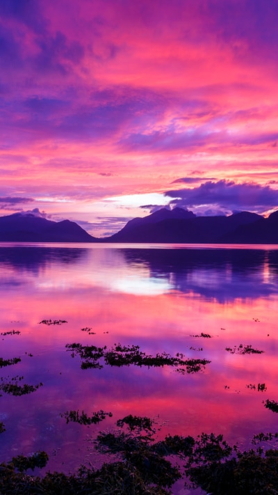 Earth Sunset, Landscape, Mountain, Nature, Pink, Reflection, 1080x1920