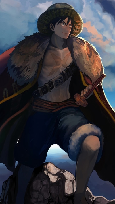 Anime One Piece, Monkey D. Luffy, 1080x1920