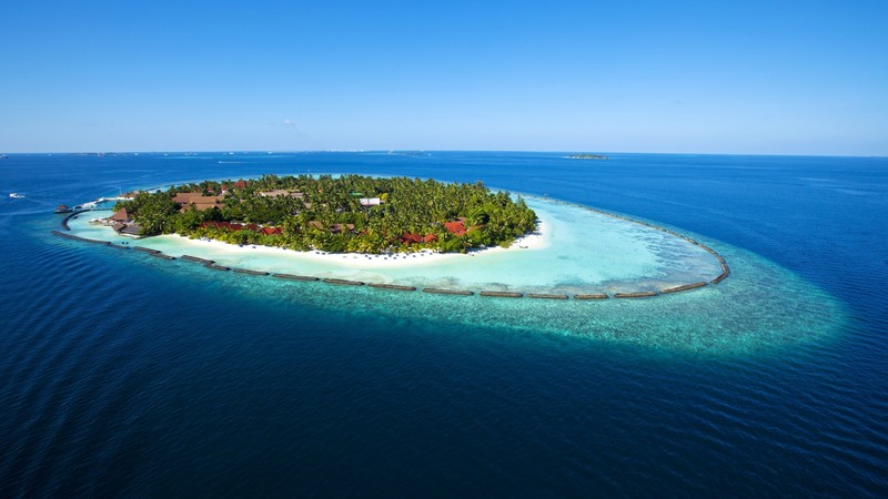 Maldives, 4K, holidays, vacation, travel, hotel, island, ocean, bungalow, beach, sky