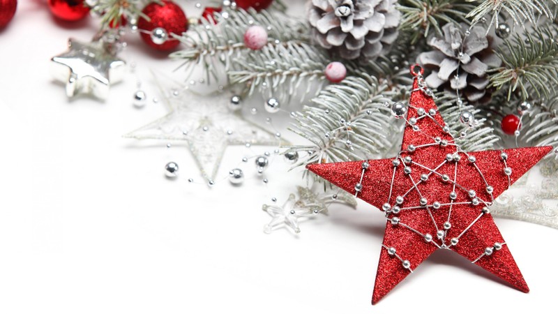 Christmas, New year, decorations, balls, star